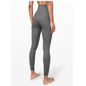 Lululemon Align Pant II 25" Mini Heathered Herringbone Heathered Black/White